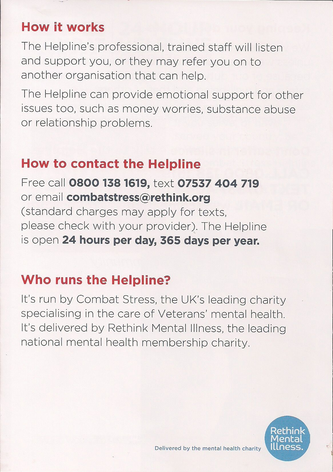 Royal British Legion Combat Stress
